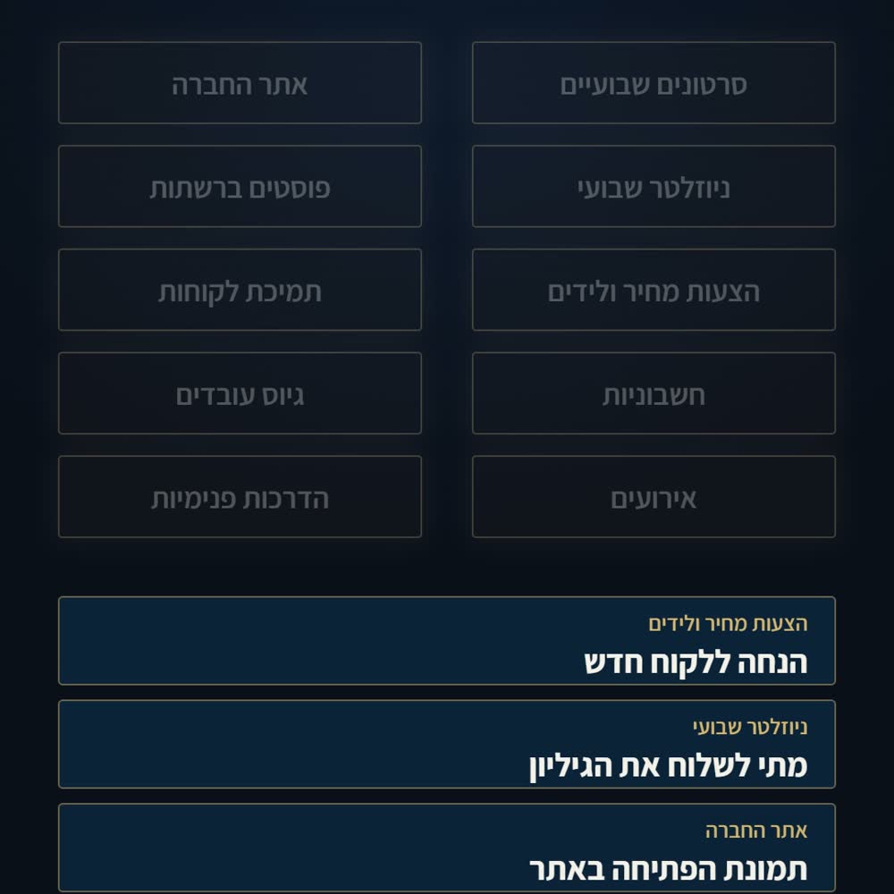 כרטיס מהסרטון: עשרה פרויקטים מומצאים שנראים בבת אחת, ושלוש החלטות פתוחות מתחתיהם.